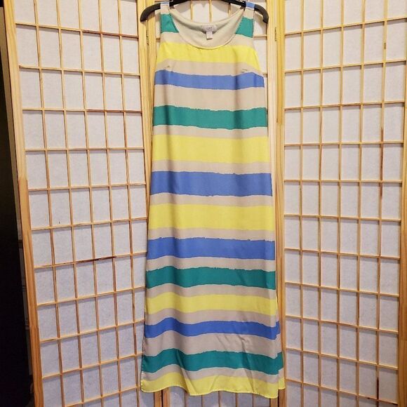 LOFT Dresses & Skirts - Ann Taylor Loft Lined Striped Vented Dress Sz S